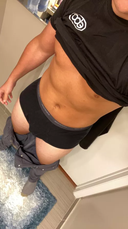 Black briefs perfect for showing off the tan