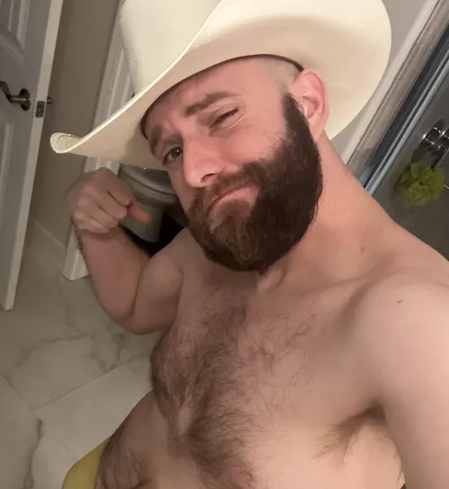 Bought the hat for a guy I was smitten with. Didn’t work out. Got a fancy hat to thirst trap with at least. 🤷‍♂️