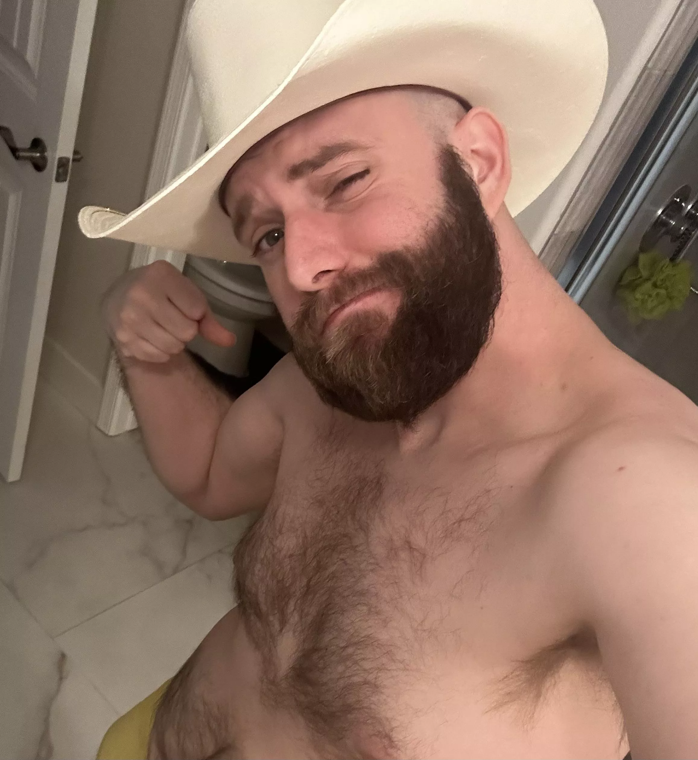 Bought the hat for a guy I was smitten with. Didn’t work out. Got a fancy hat to thirst trap with at least. 🤷‍♂️