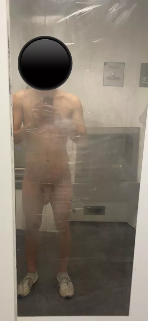 Dirty mirror at the public toilet