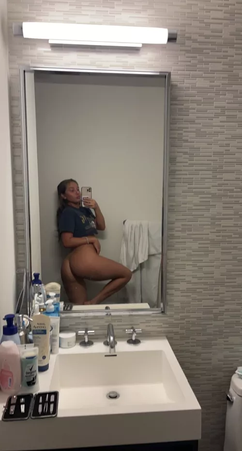 Do you guys like it how I show off my 18 year old booty?