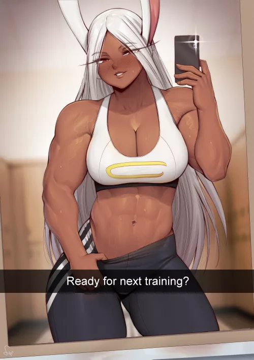 Muscular Miruko at the gym (SpeedL00ver) [My Hero Academia]