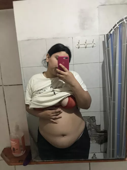 My belly is made up only of hamburgers! It's too inflated