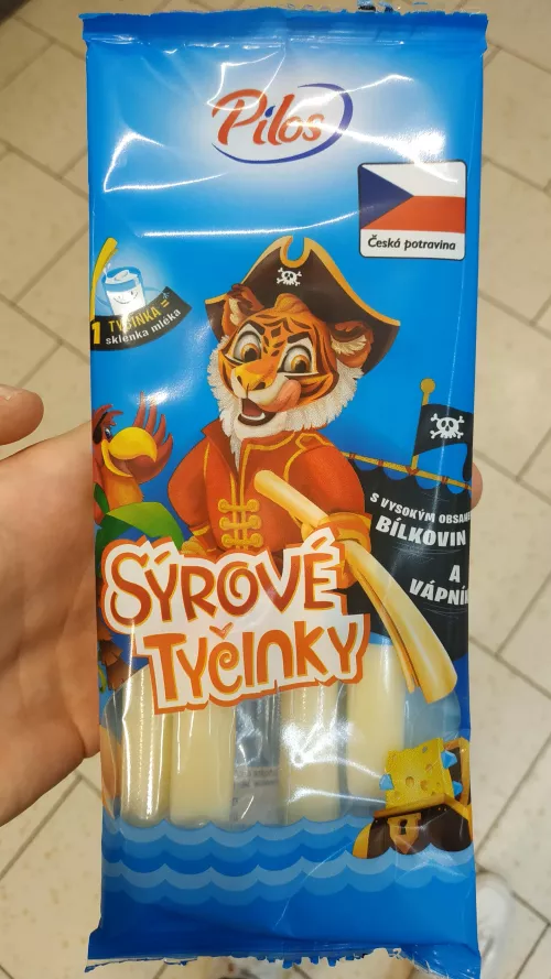 What do you think about this tiger pirate holding a giant cheese stick?