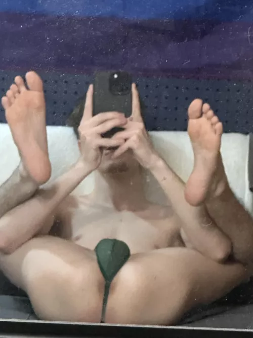 Just barley covers it😈