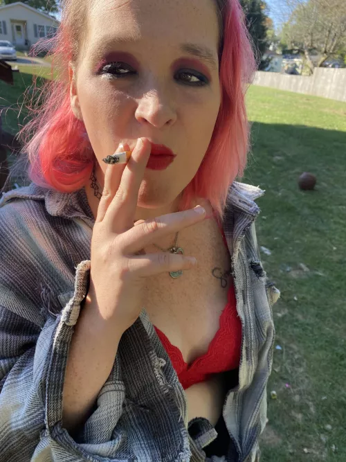 Taking a second in between pics hehe