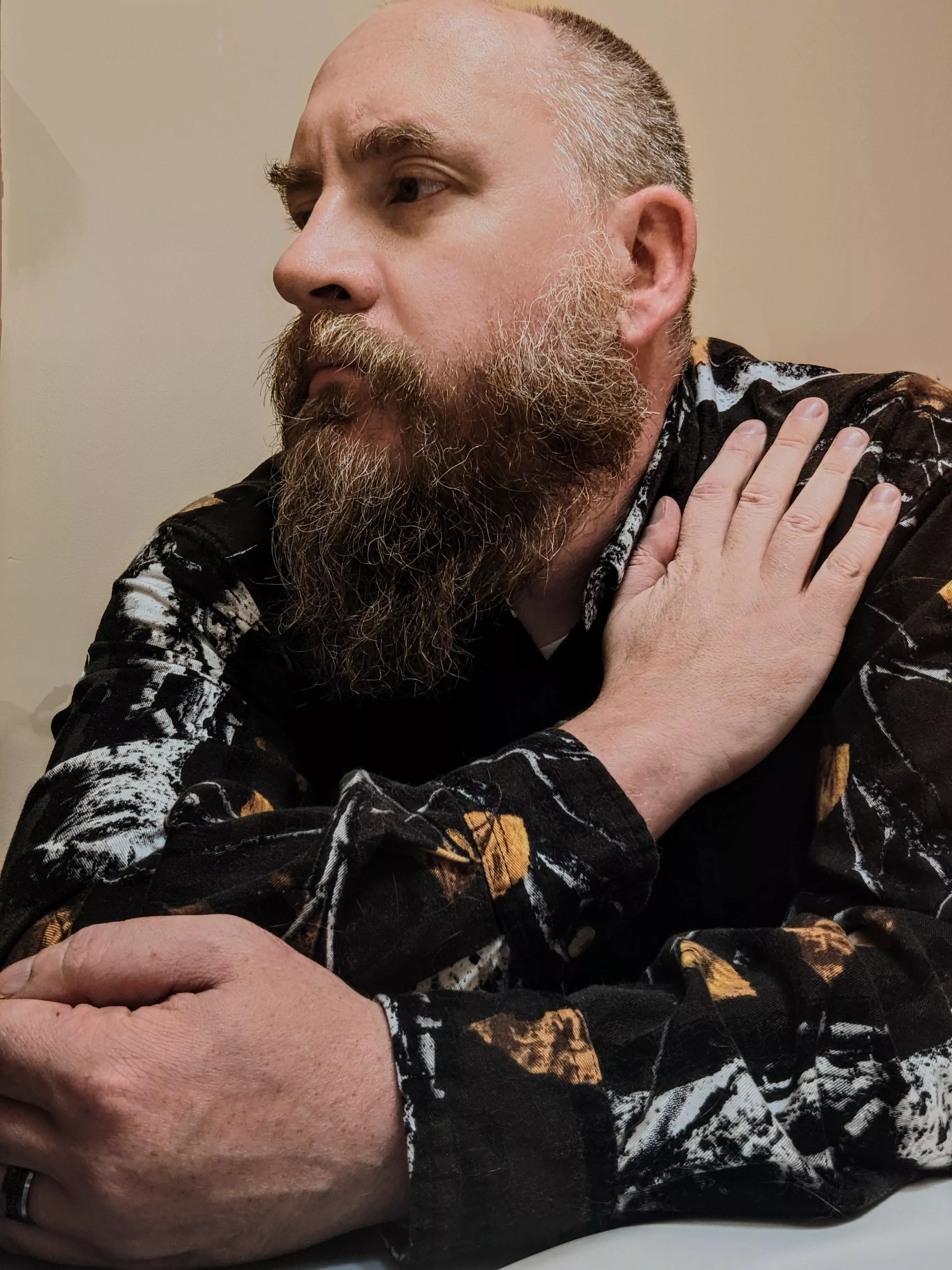 I didn't think I would like this camo-type shirt, but I do.