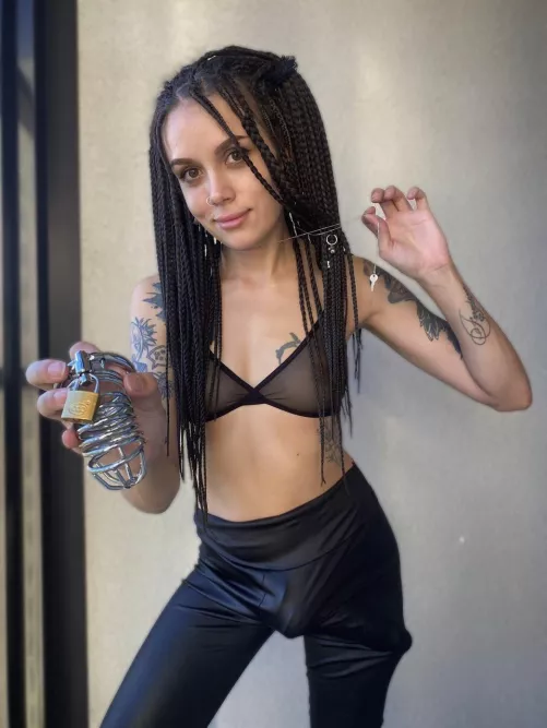 I'll show you my huge dick, but first I need to hide your little bean