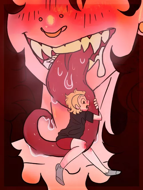 {image} Don’t fall now 👅 Art by NoctemNSFW (yours truly)