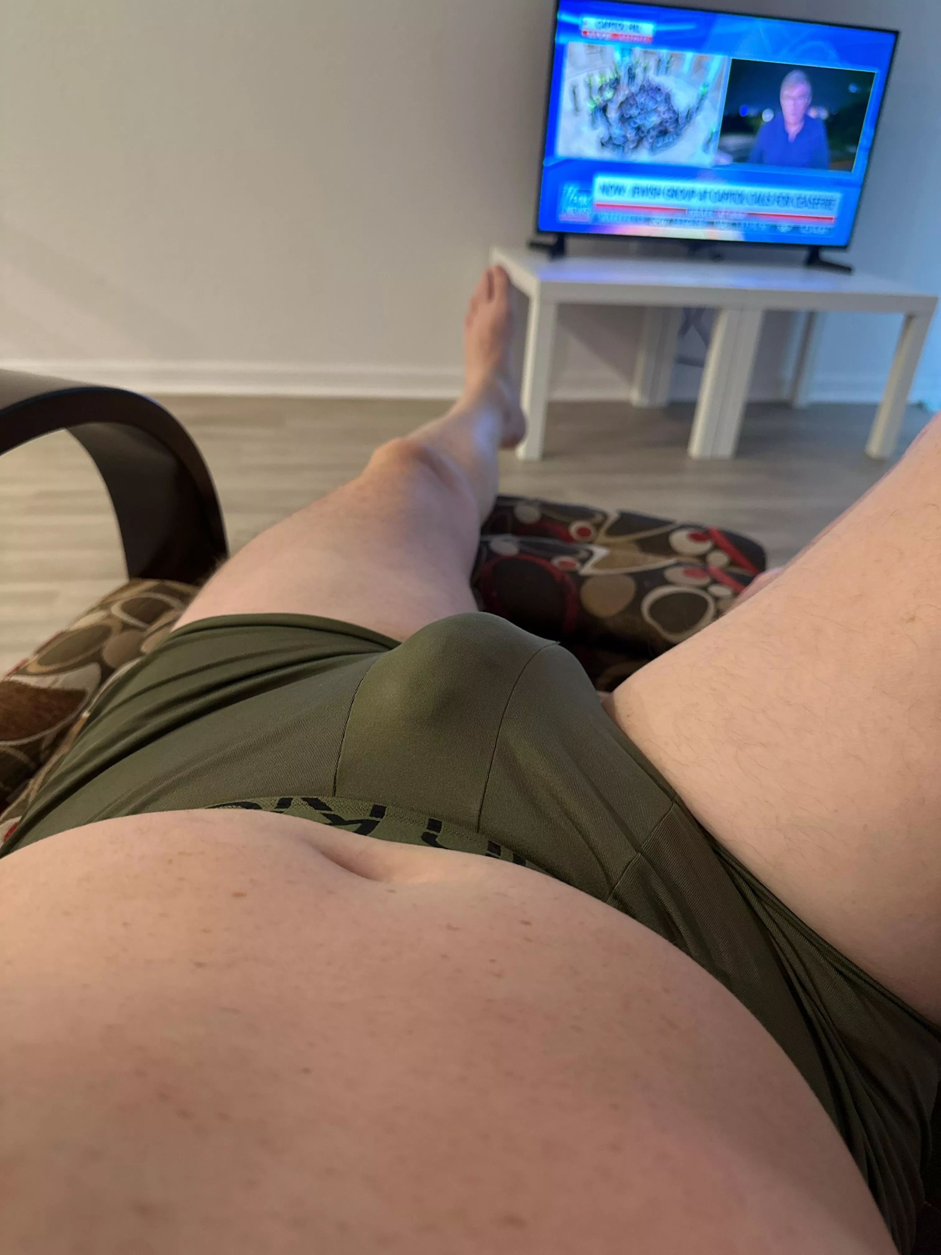 Laying around watching TV