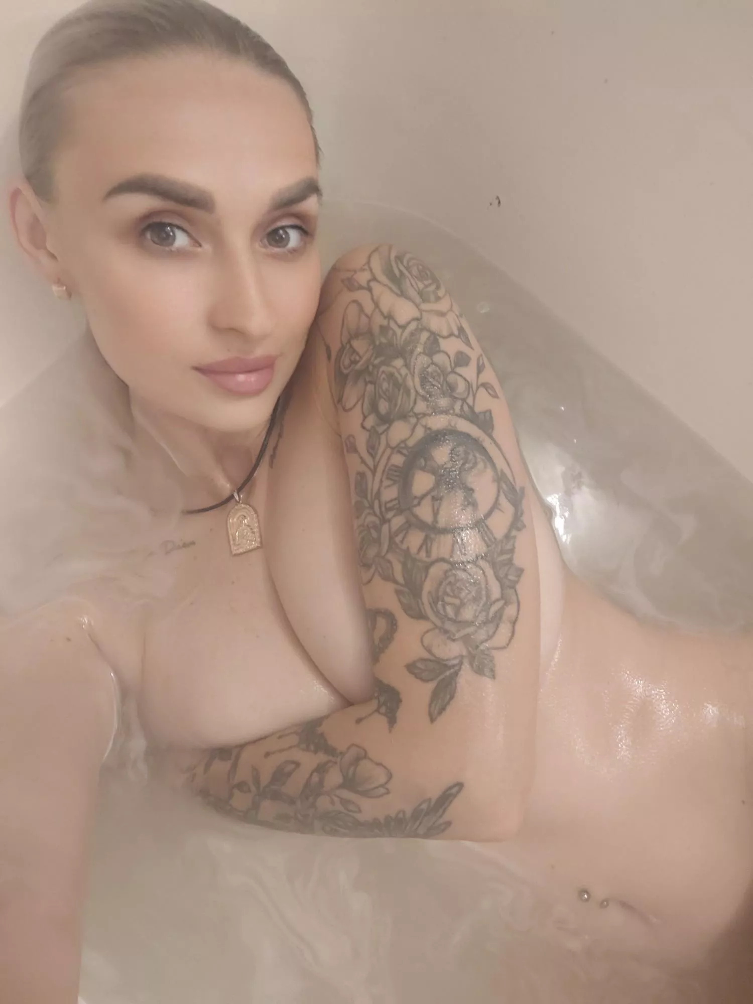 Let's just relax and take a warm bath with oil.