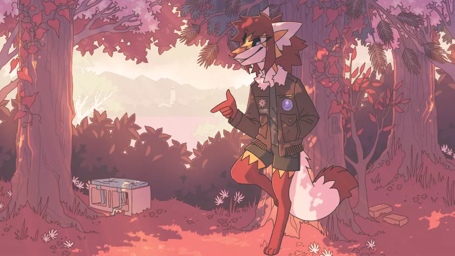 Lock hanging out at Wicket Woods in the Fall