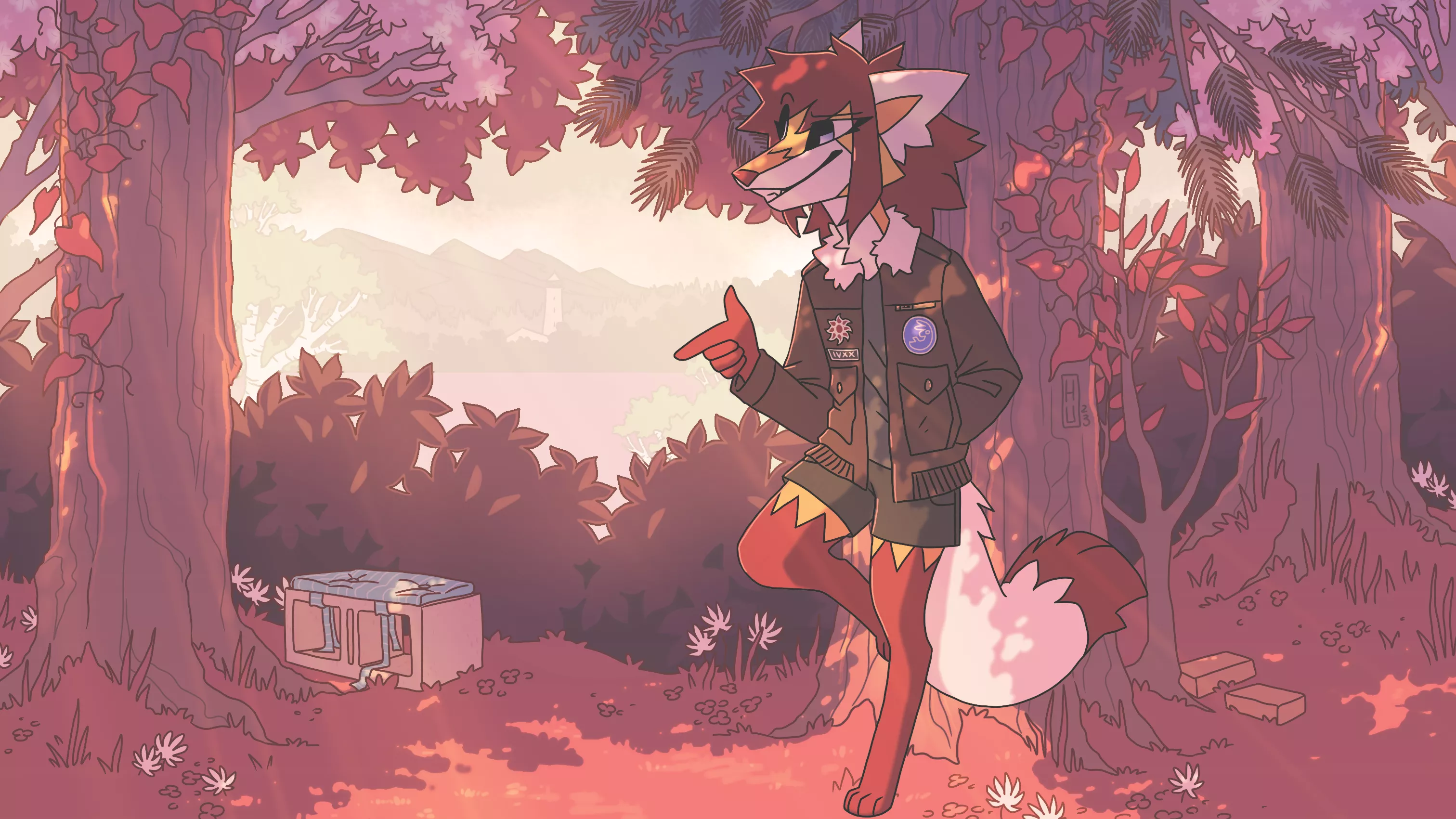 Lock hanging out at Wicket Woods in the Fall