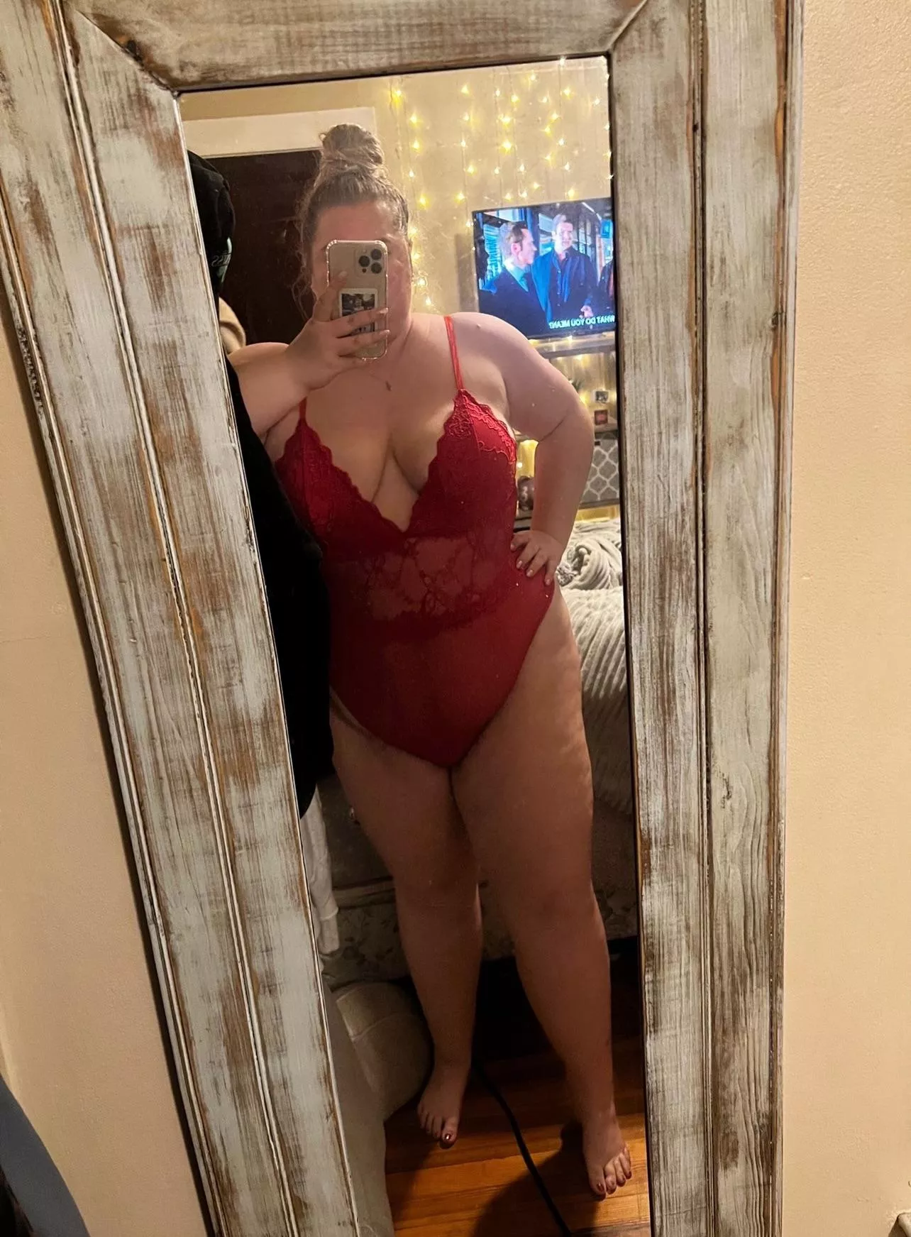 Of course I’ll model my new outfit for you