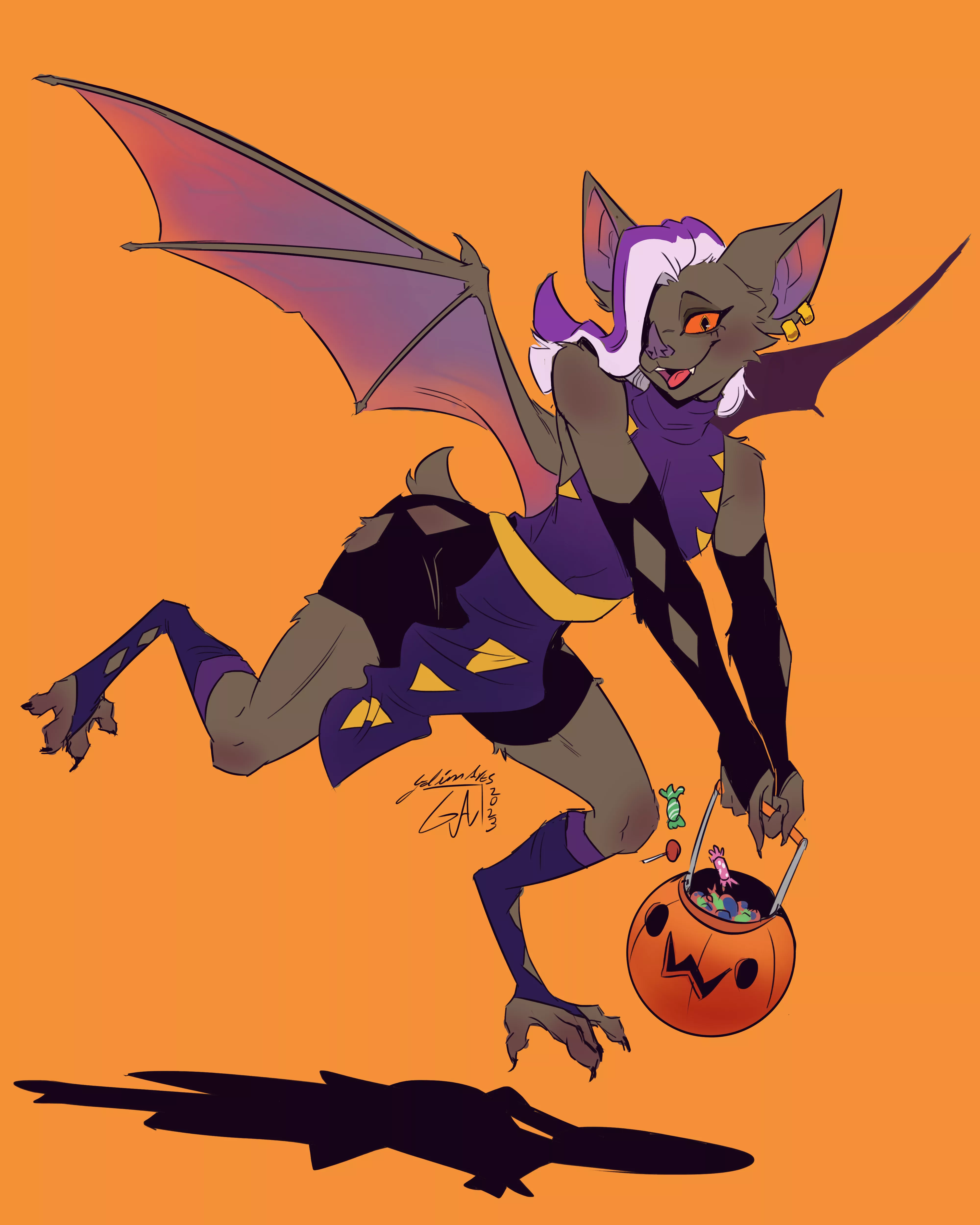 Race for the candy! Art by me for Steven K on Patreon 🎃