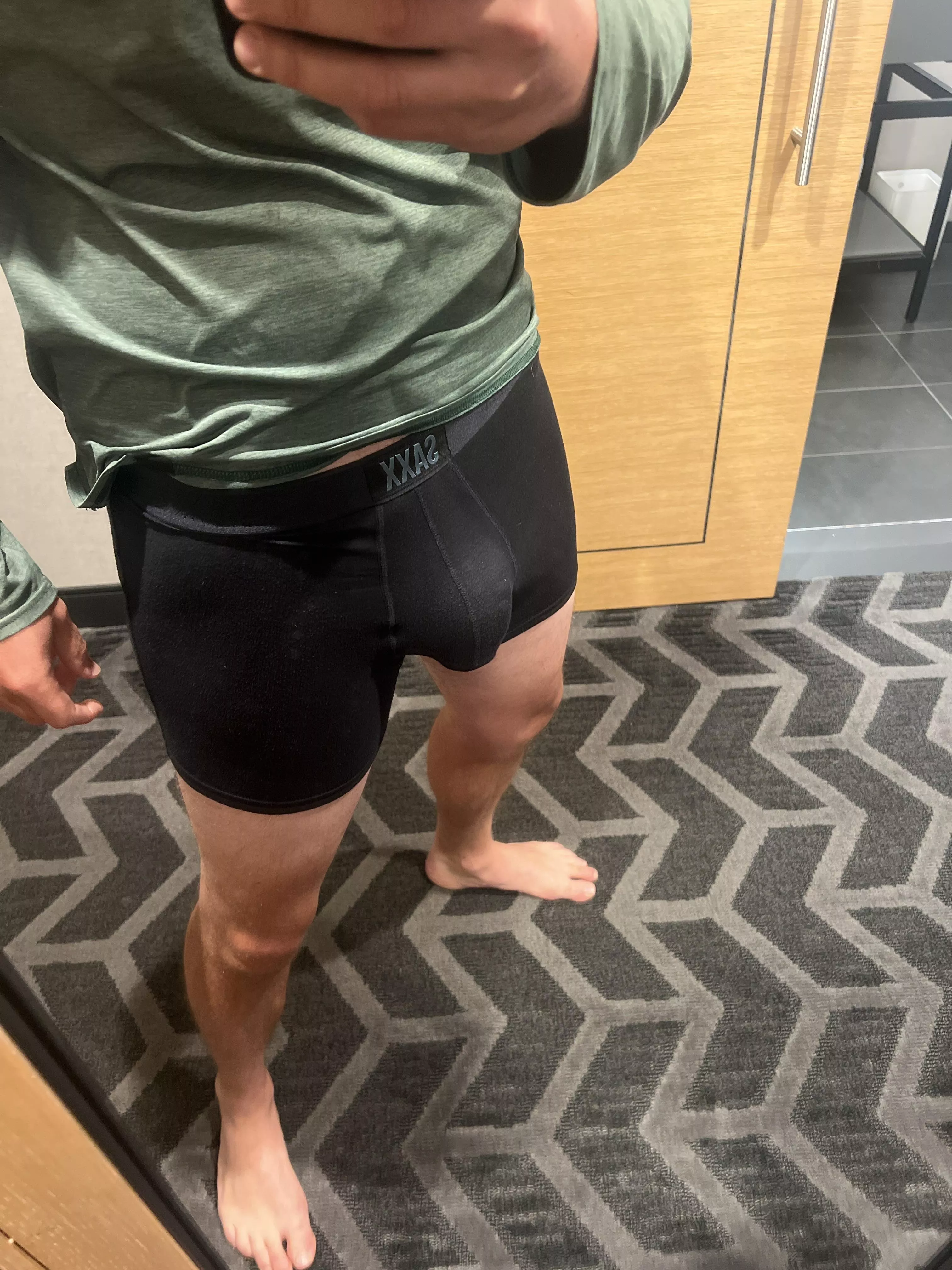 Shall I answer the door like this next time you knock?