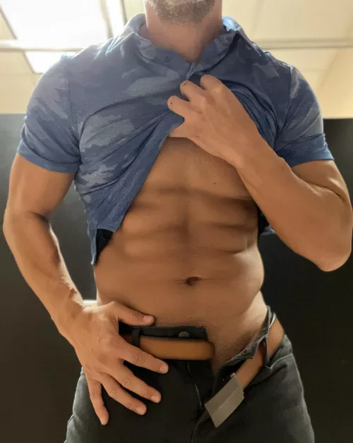 Students left for the day. Follow me to the faculty bathroom…