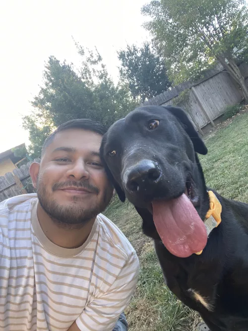 The only time I take selfies now is with my dog haha