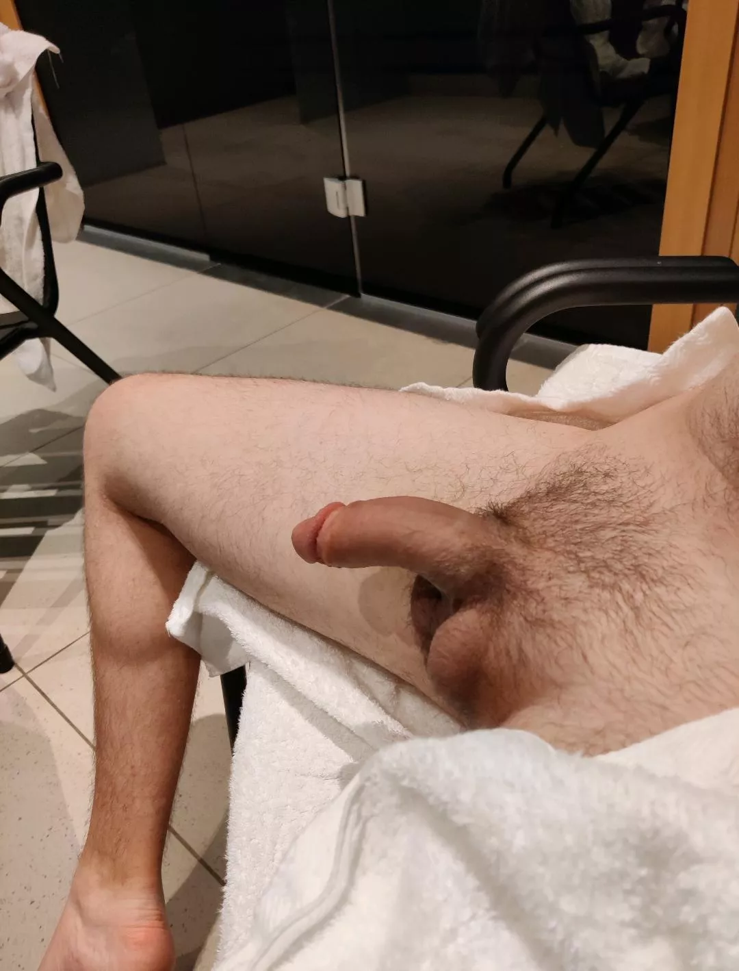 Waiting to be caught at the sauna