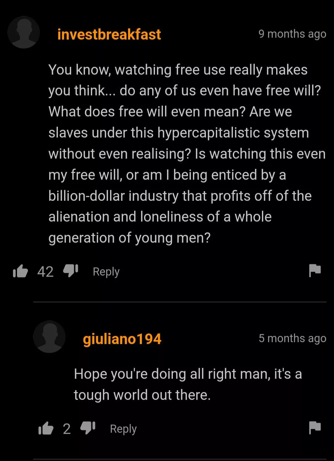 Bro got philosophical real quick