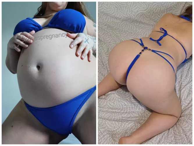 I love my pregnancy curves 😍 Would you fuck me from the front or from behind?