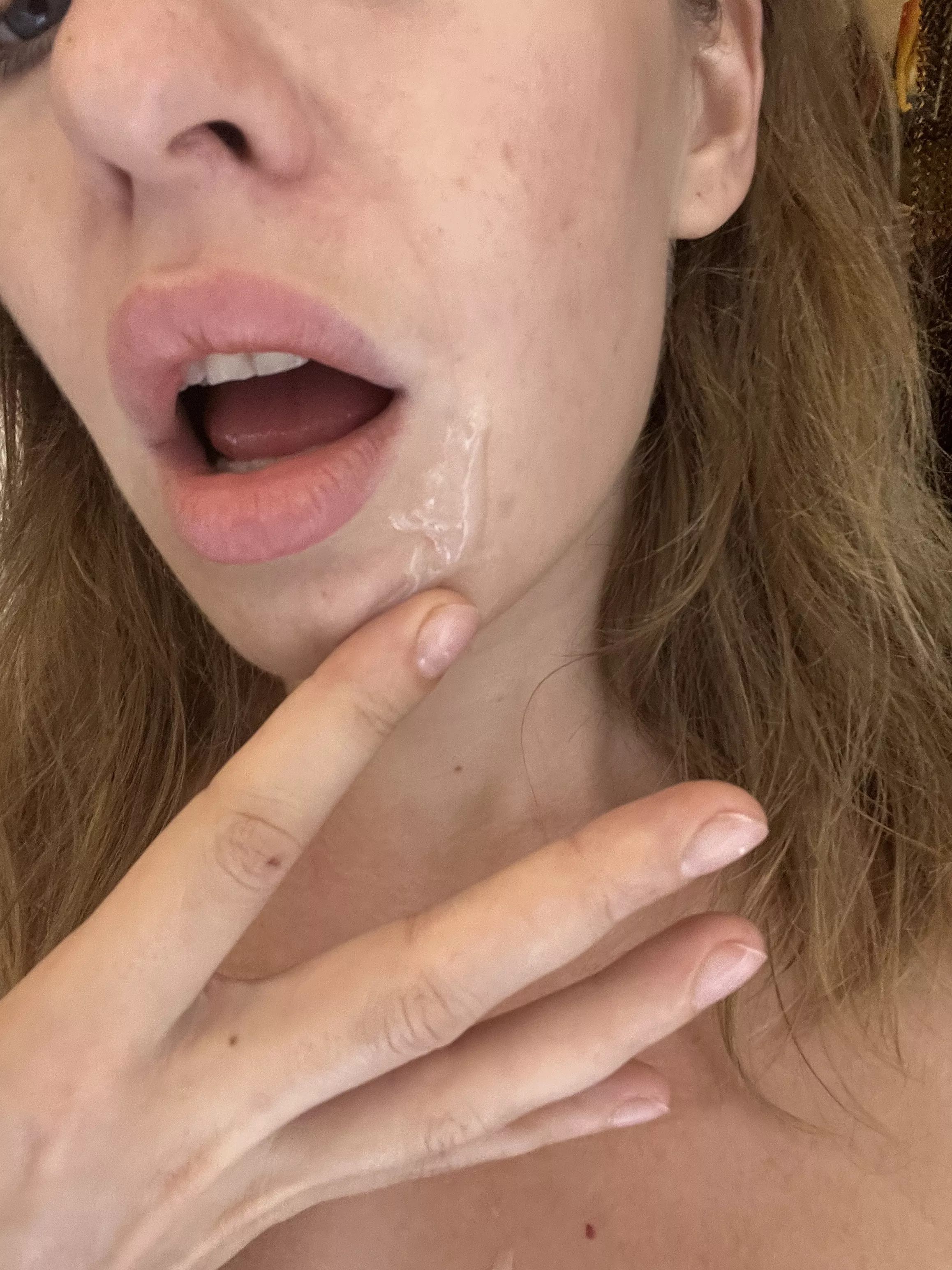 I love playing with your dick with my lips