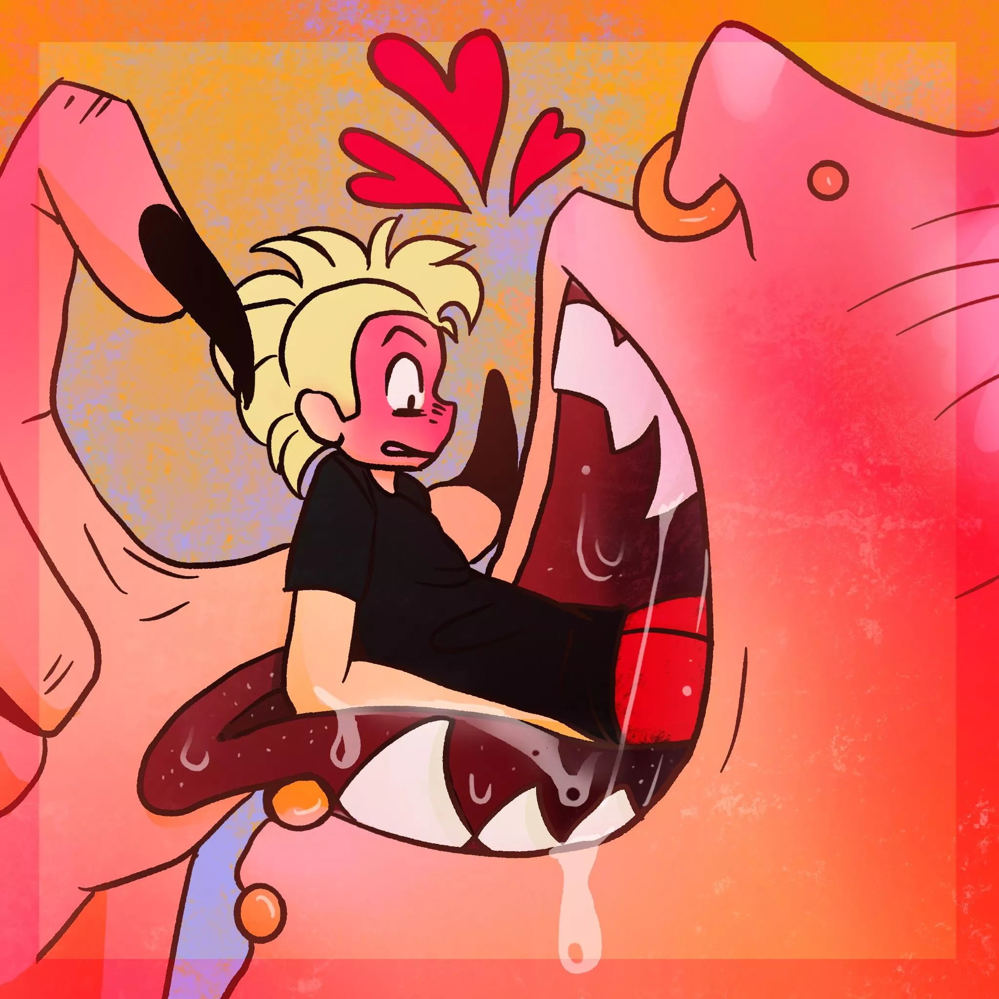 {image} Giant/Tiny Snacc 🥰 Art by NoctemNSFW (me)