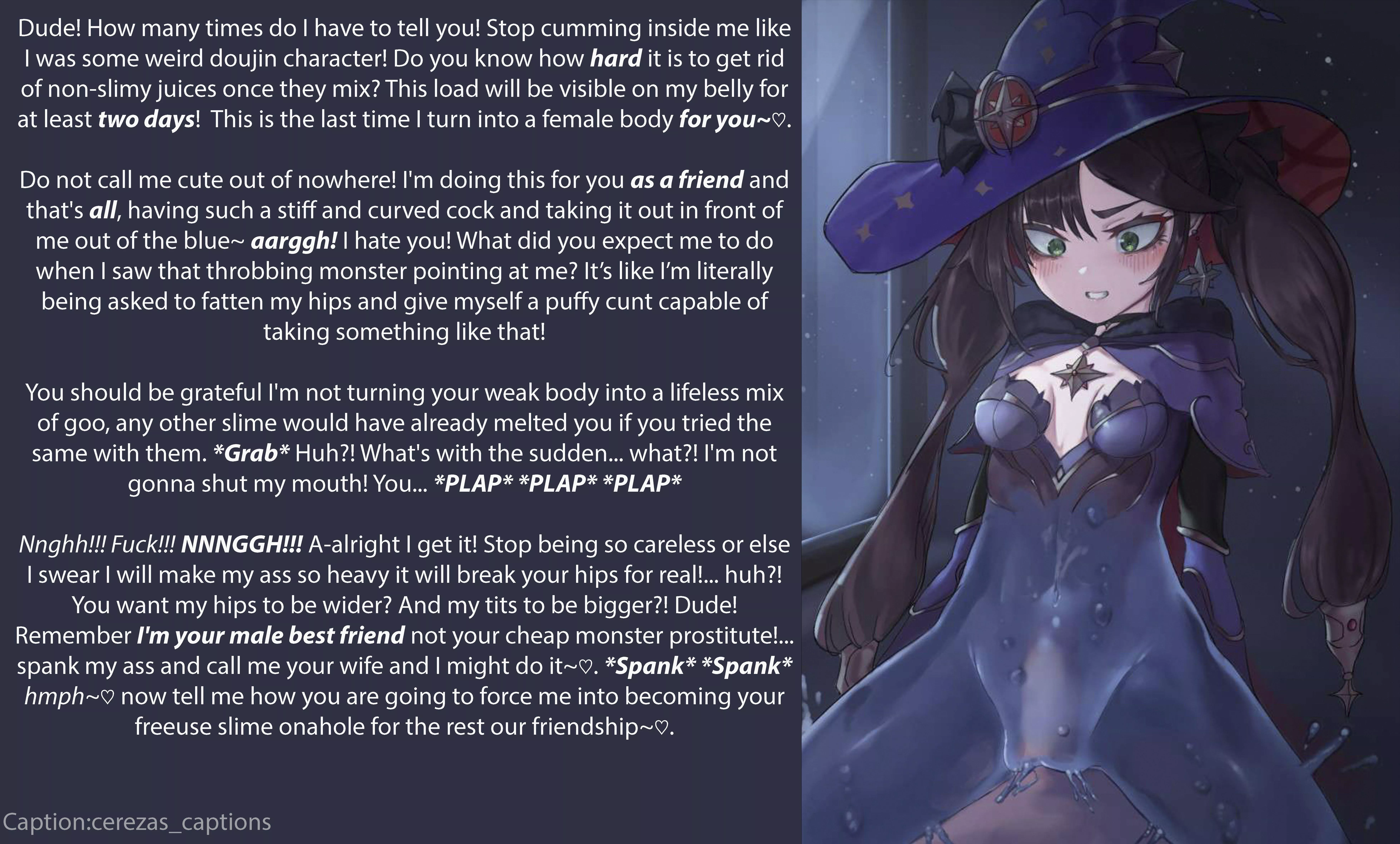 Slime Boy Turns Into Your Ideal Girlfriend! [Slime][Monster Girl][Gender Bending][Friends to Lovers][Annoyed][Unexpected Creampie][Tsundere][Artist: 3uit3hark]