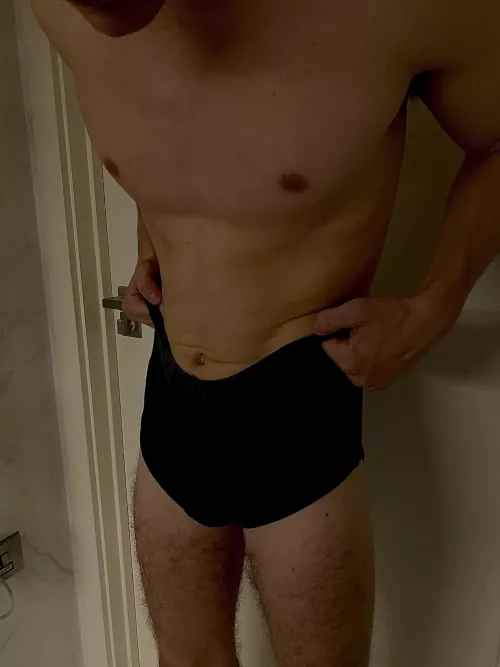 Take ‘em off and pull them down a lil bit🔥