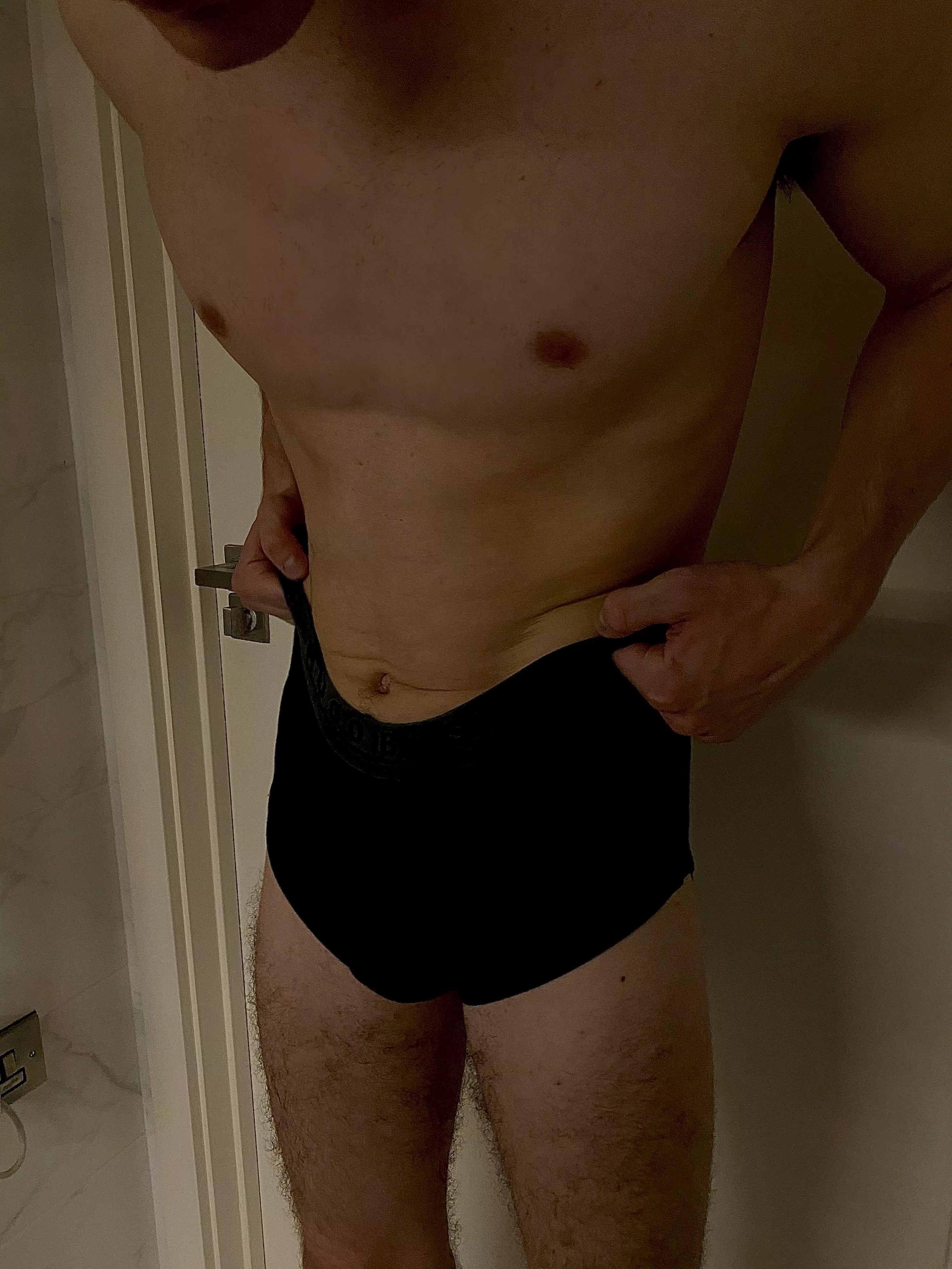 Take ‘em off and pull them down a lil bit🔥