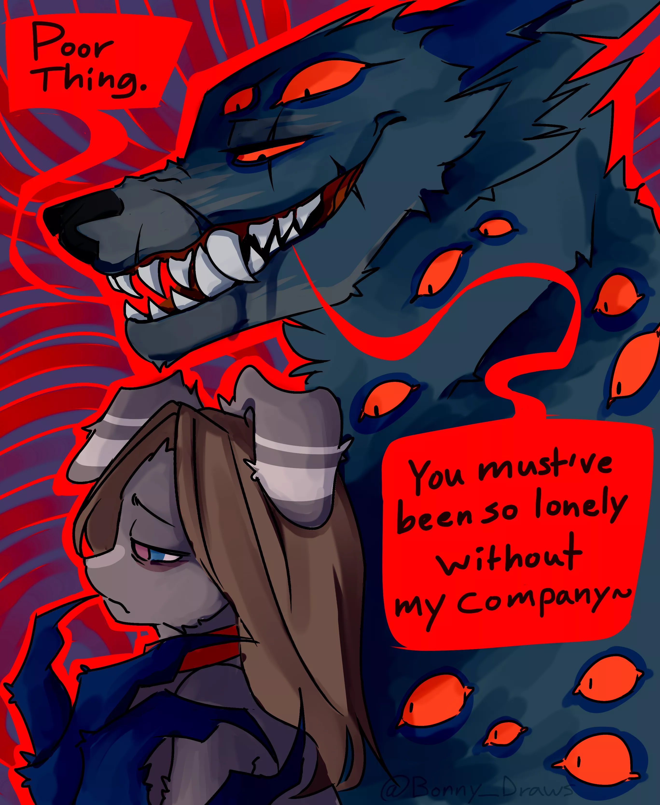 (Art by me) Furrsonification of clinical depression