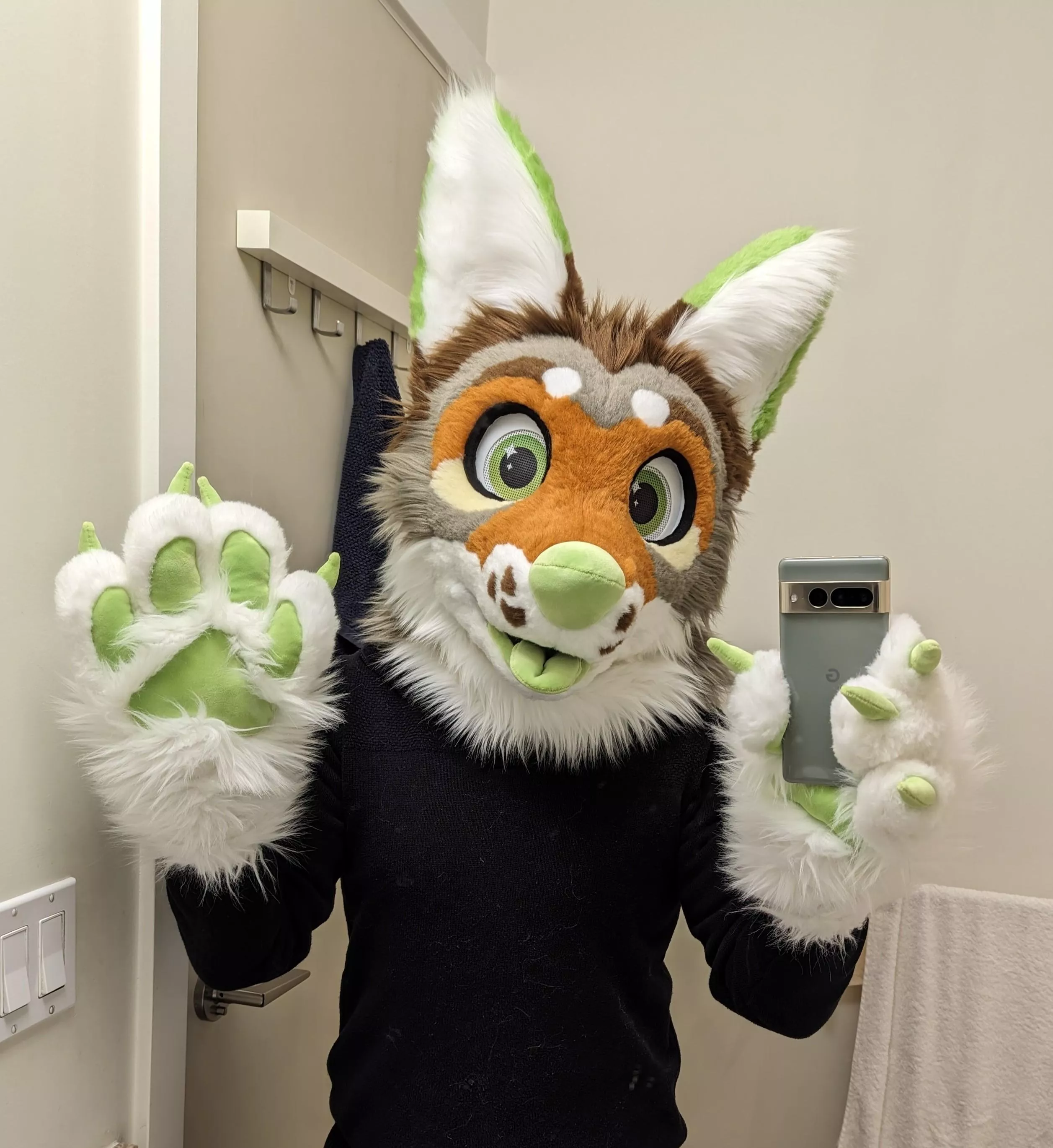 He's ready! Just in time for my first Fursuit Friday!