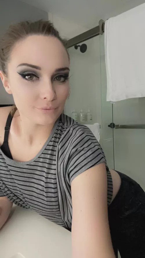 Let’s do it over the hotel bathroom counter