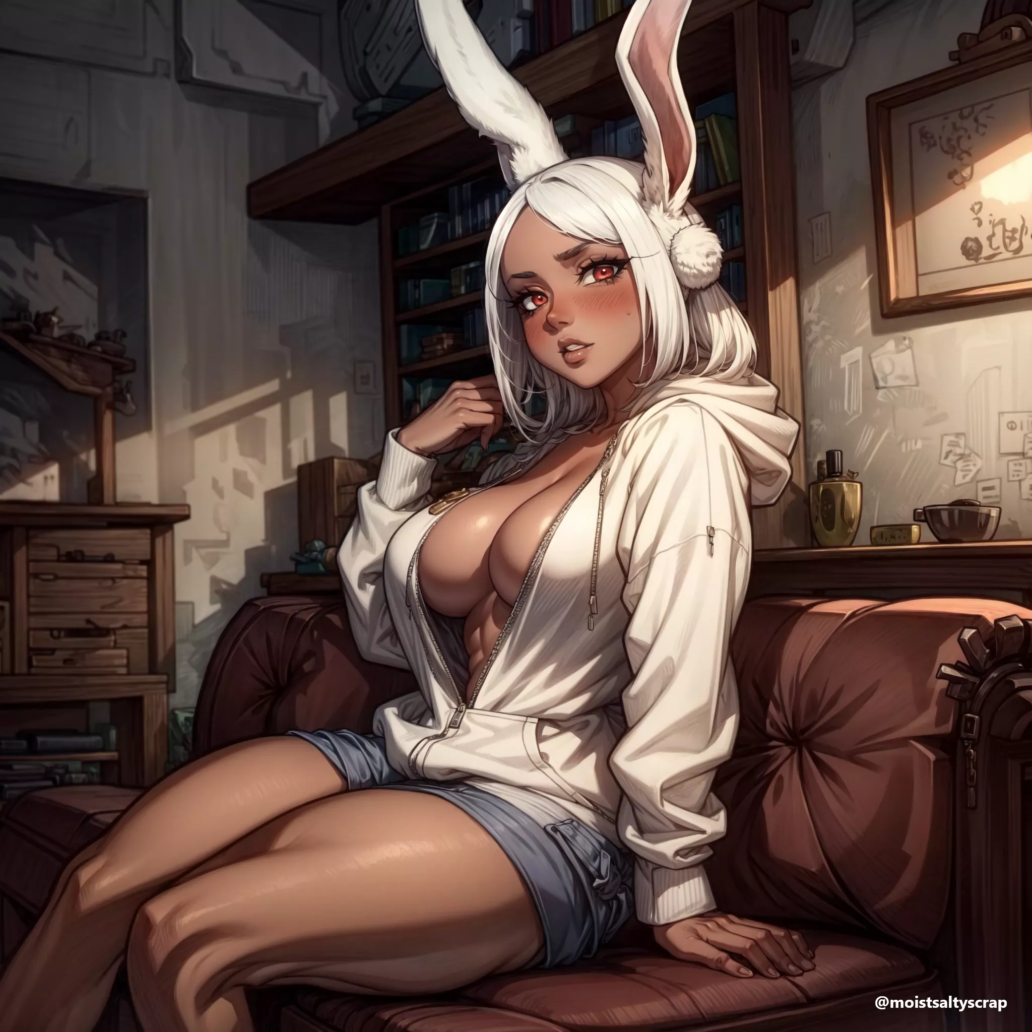 Mirko in a Hoodie [My Hero Academia] generated by (@moistsaltyscrap)