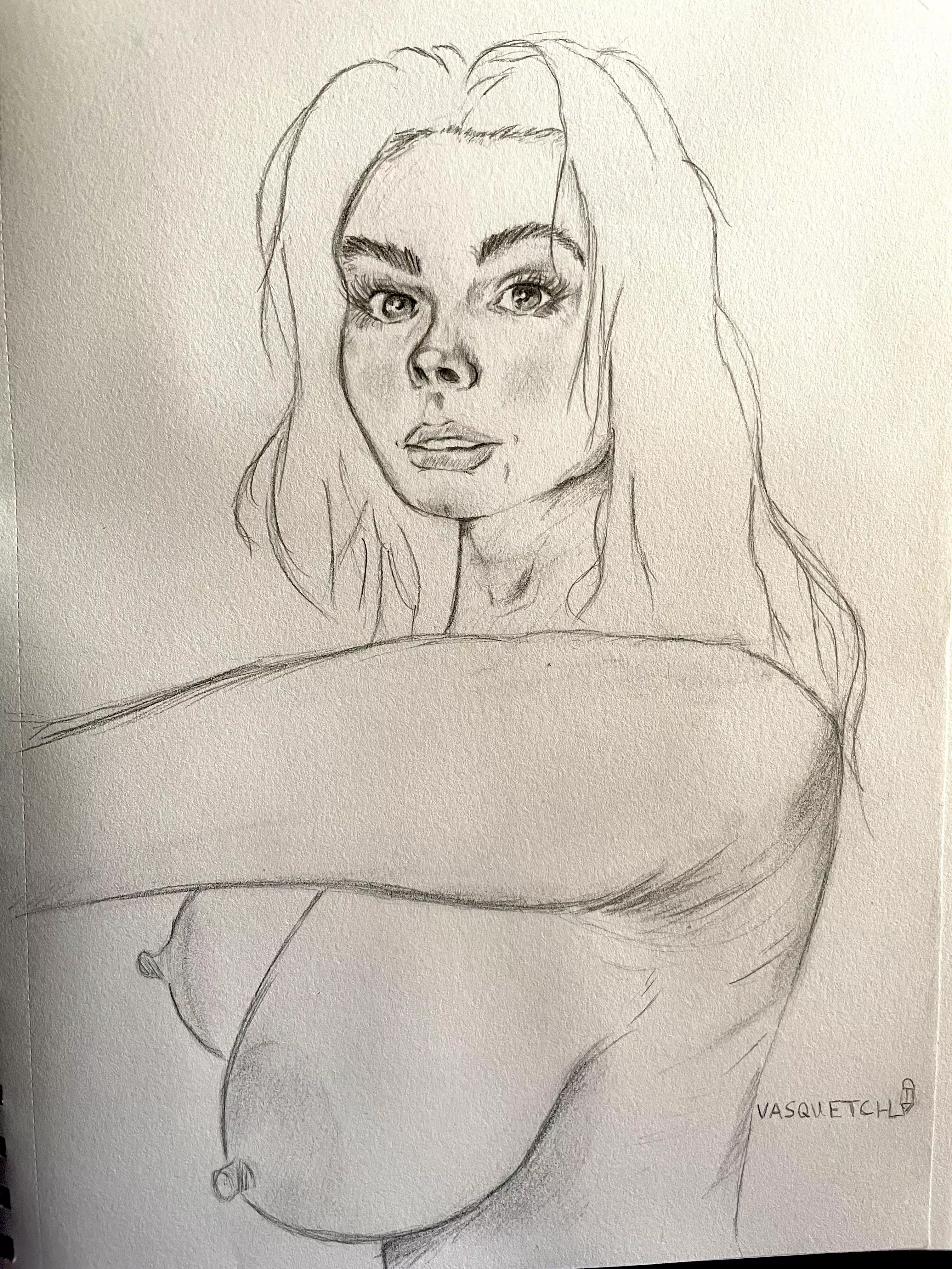“My muse” sketched my gorgeous wife