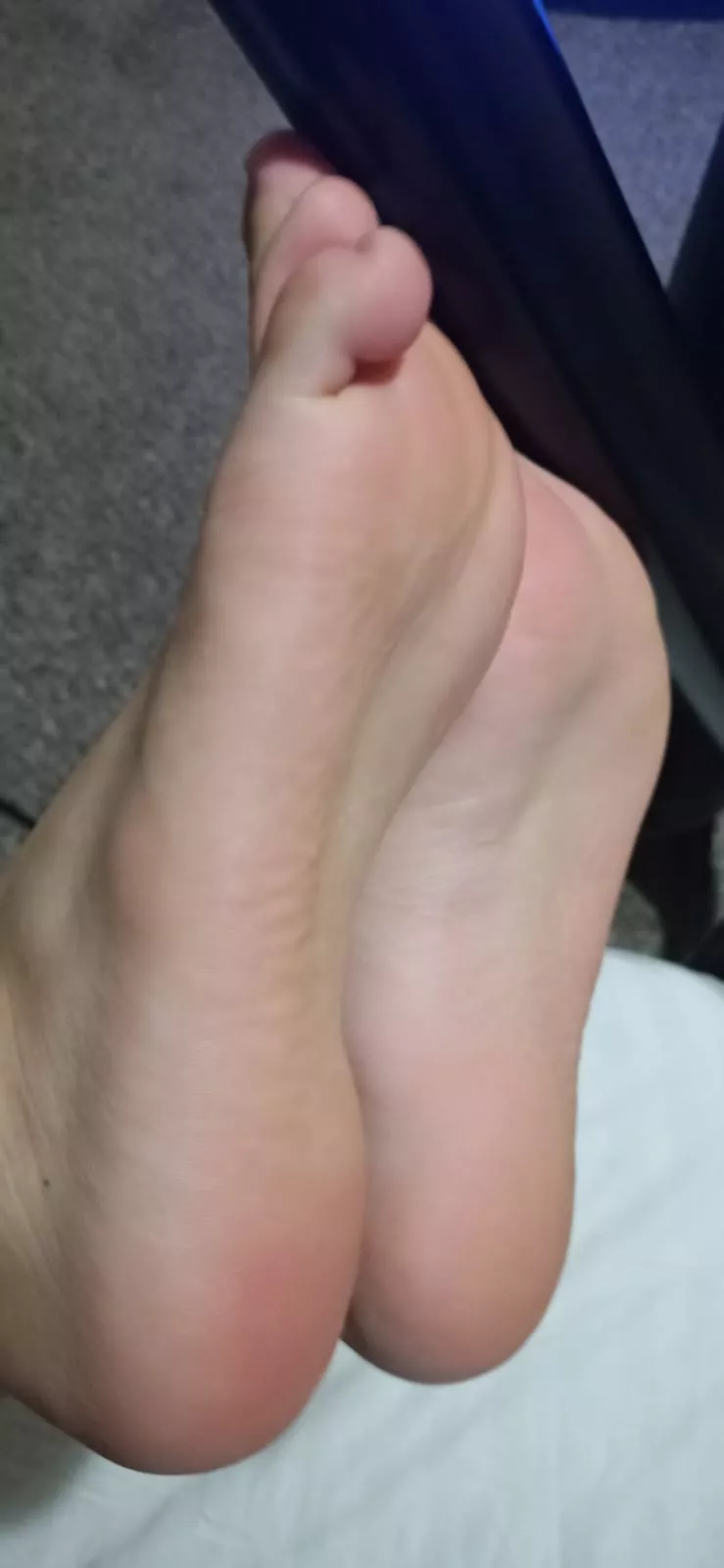 POV: You go to my room and find me resting with my soles stretching like this