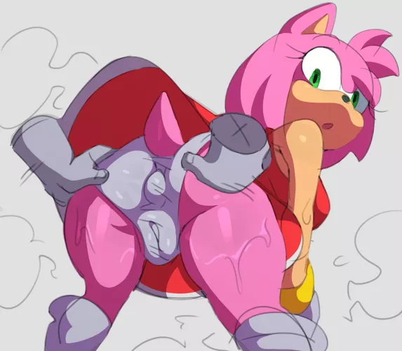 Amy Rose (Colored by GoldsDen, Sketch by Spazkid)