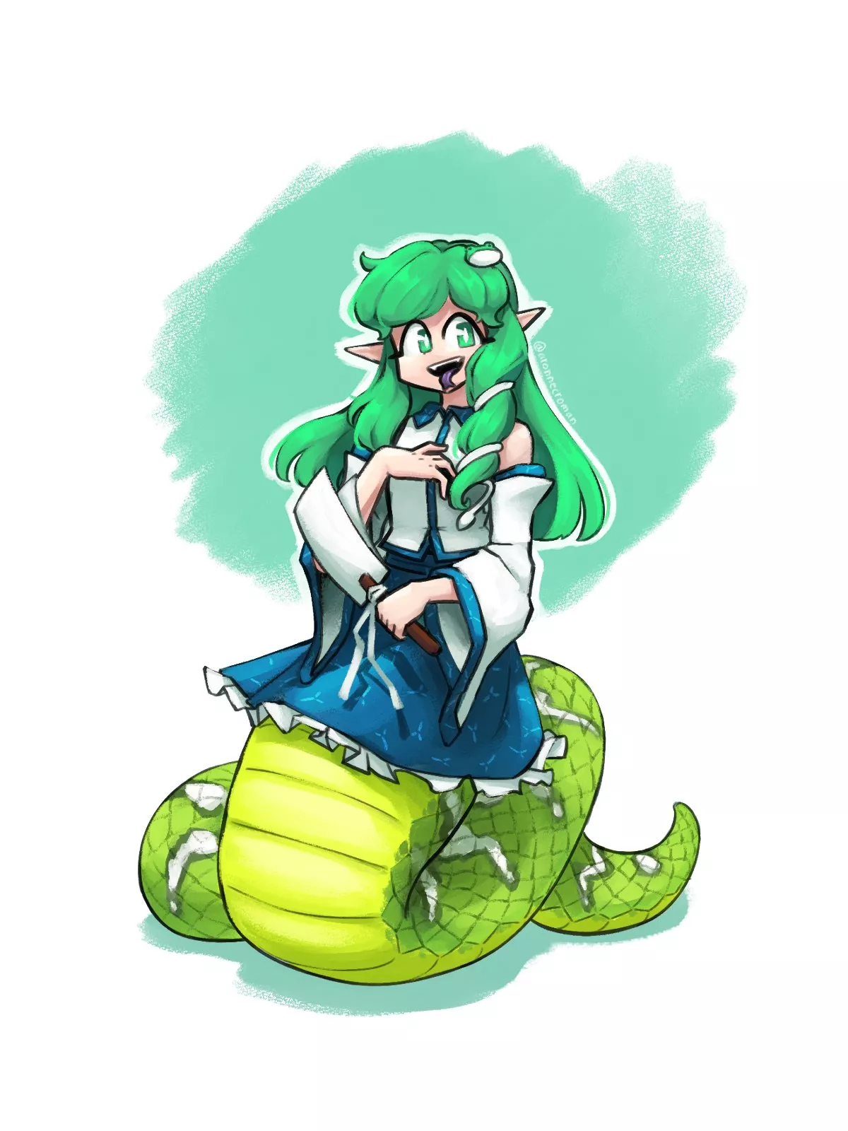 Emerald Tree Boa Lamia Sanae by @AronNecroman