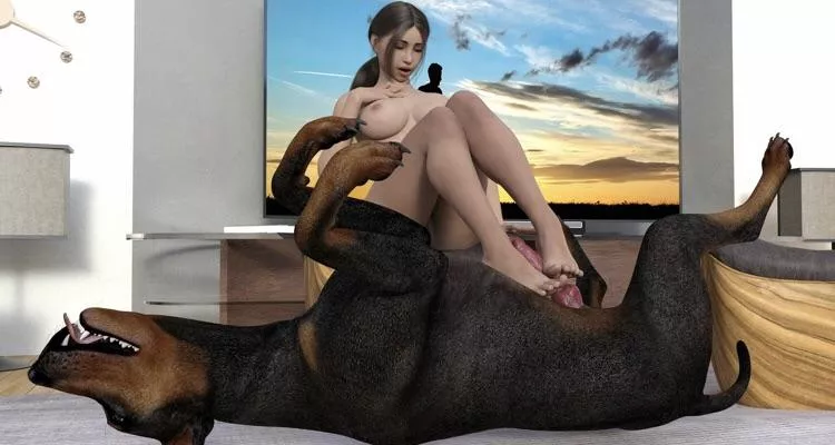 “Girls teasing doggo by giving footjob to get his knotty attention.. [Adultking]”