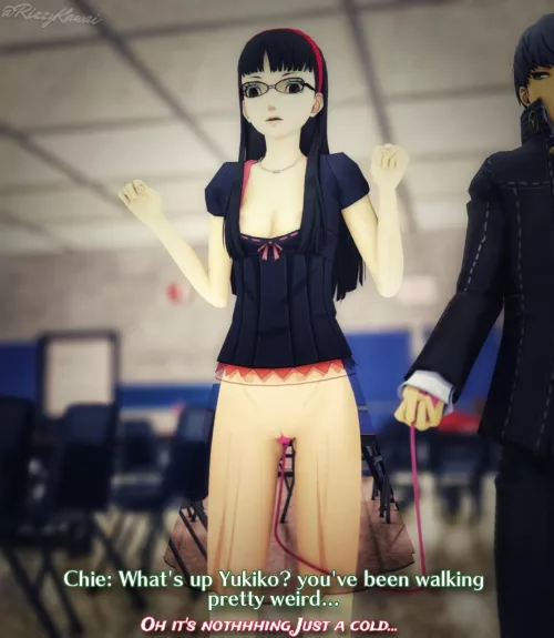 Having some vibrator fun with Yukiko (@Rizzykawai)