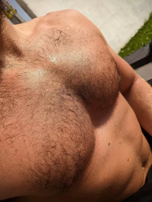 Hot and sweaty after my morning run [m]