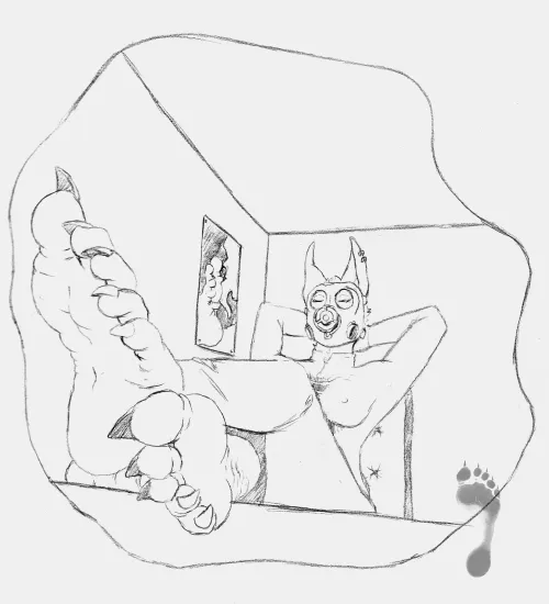 New sketch 👣 (Artist: Me) [Jackal OC]