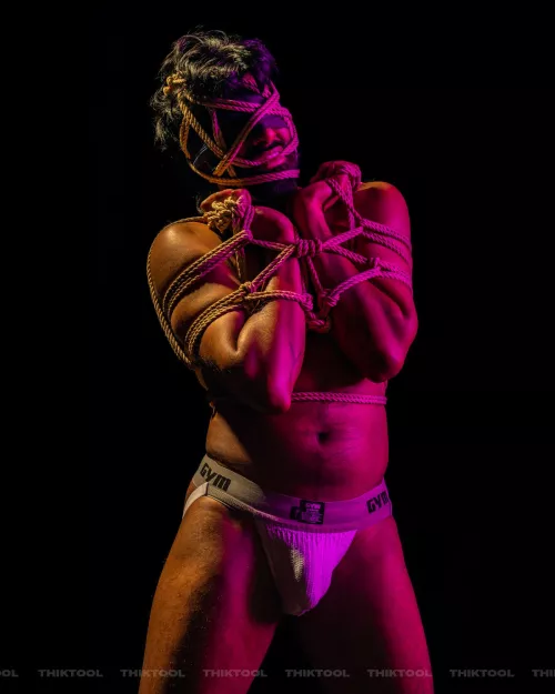 Samson, tied and photographed by me