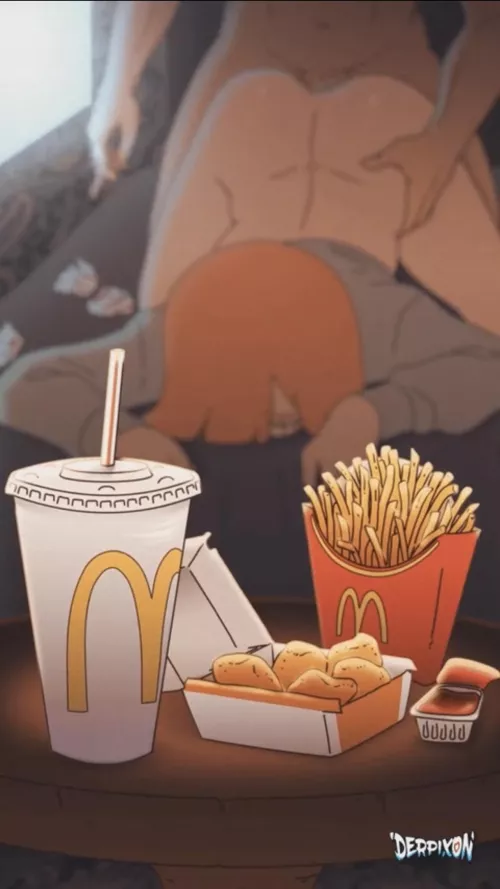 When you are hungry and desperate, you let yourself fuck even for a fast food menu. With the sight before my eyes and the scent constantly in my nose I do everything to make you cum as soon as possible, but you do everything to delay it as long as possib