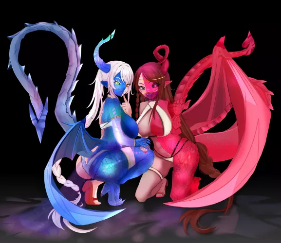 Art by me - Ruby and Sapphire