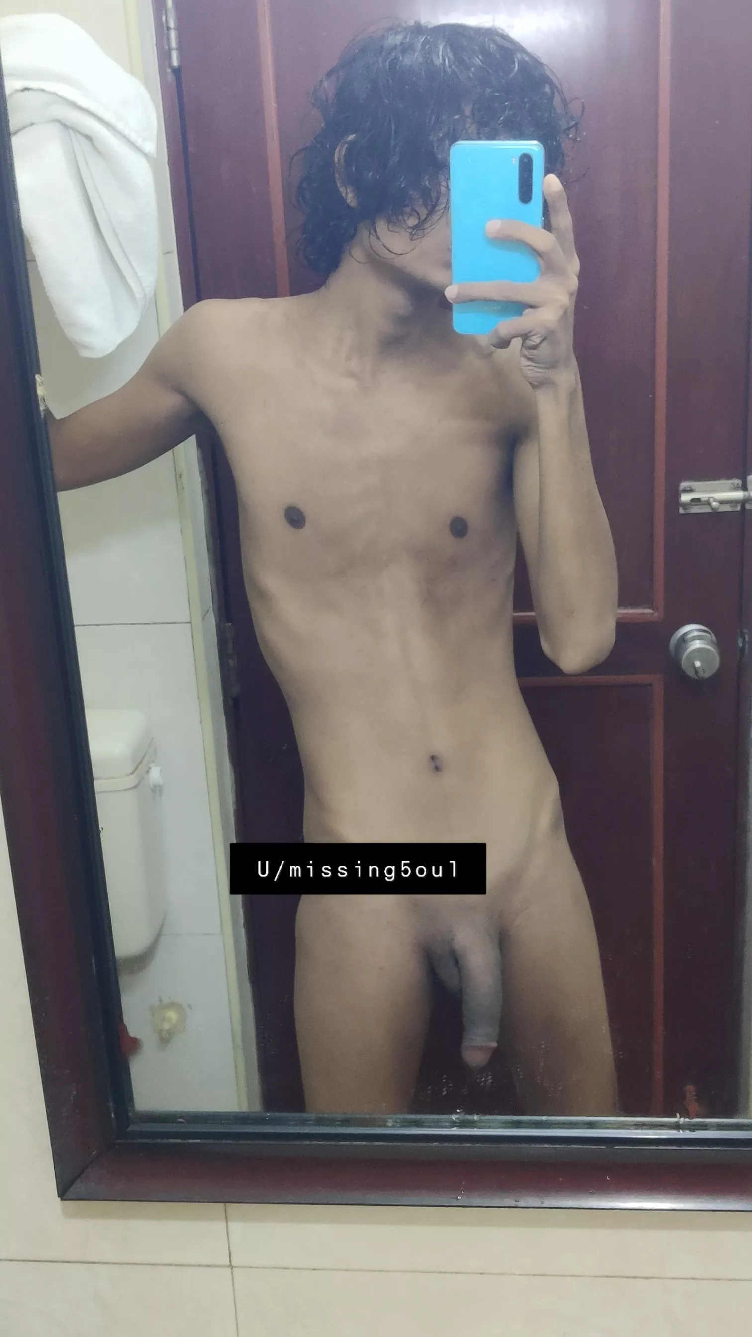 Bored, playing alone in shower