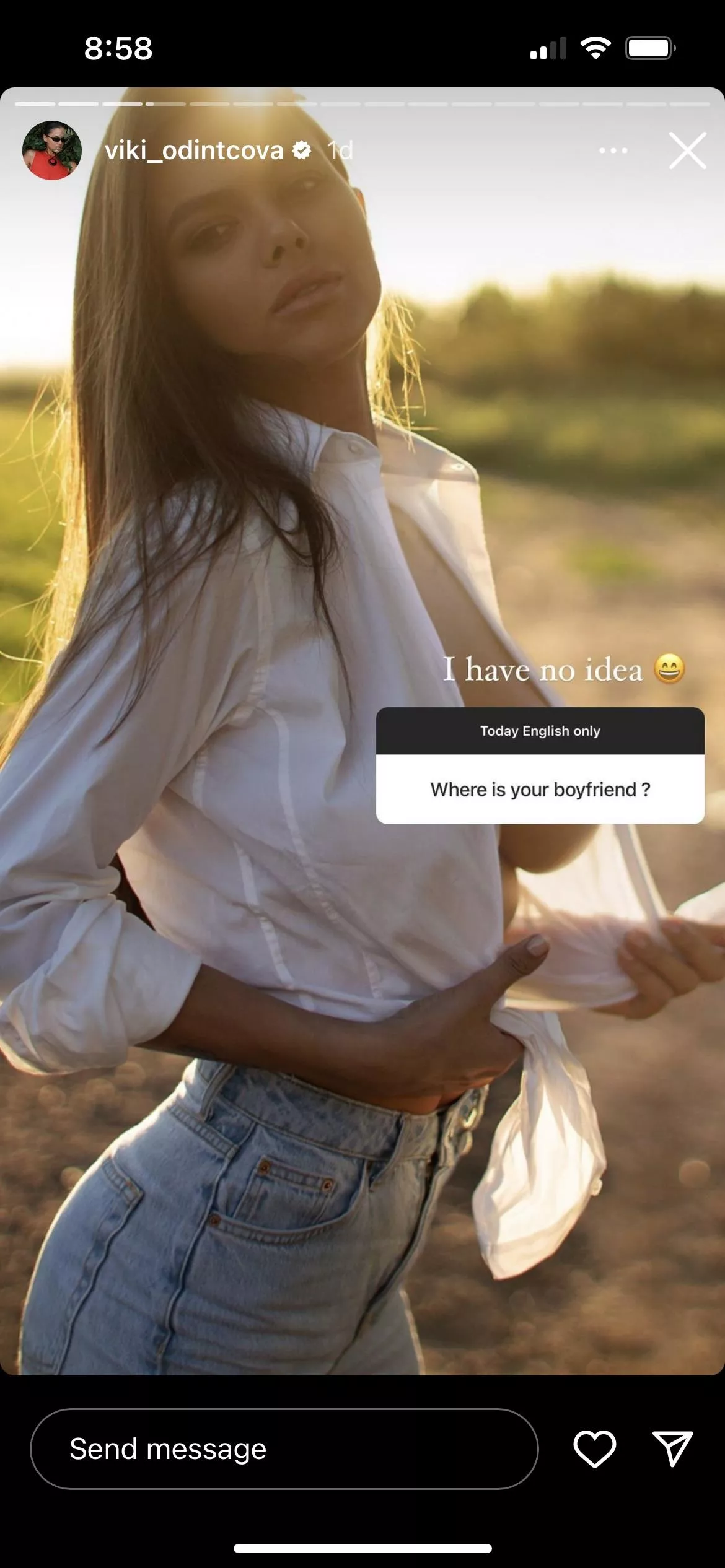 From her story couple days ago