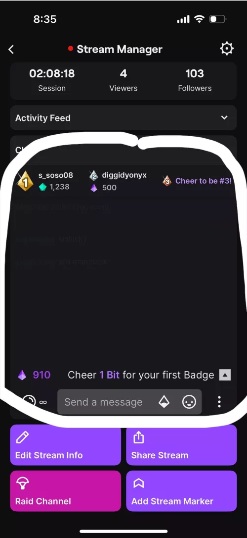 How do i see chat in mobile?