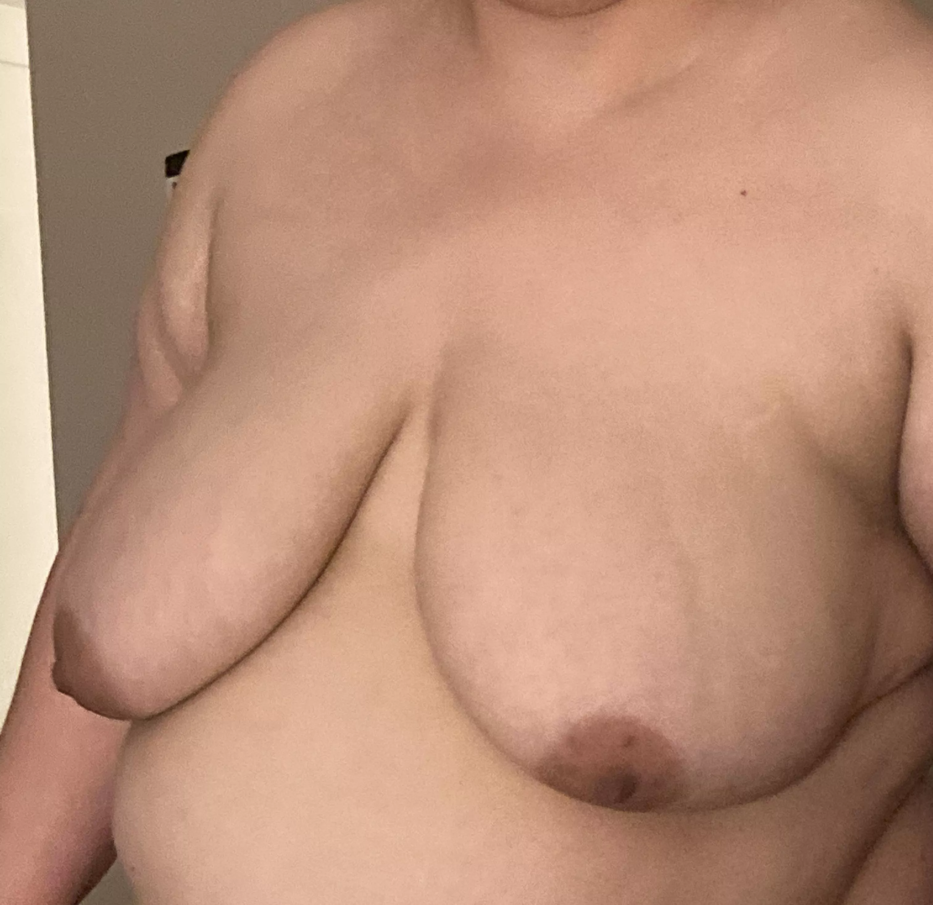I just need someone to play with my tits.