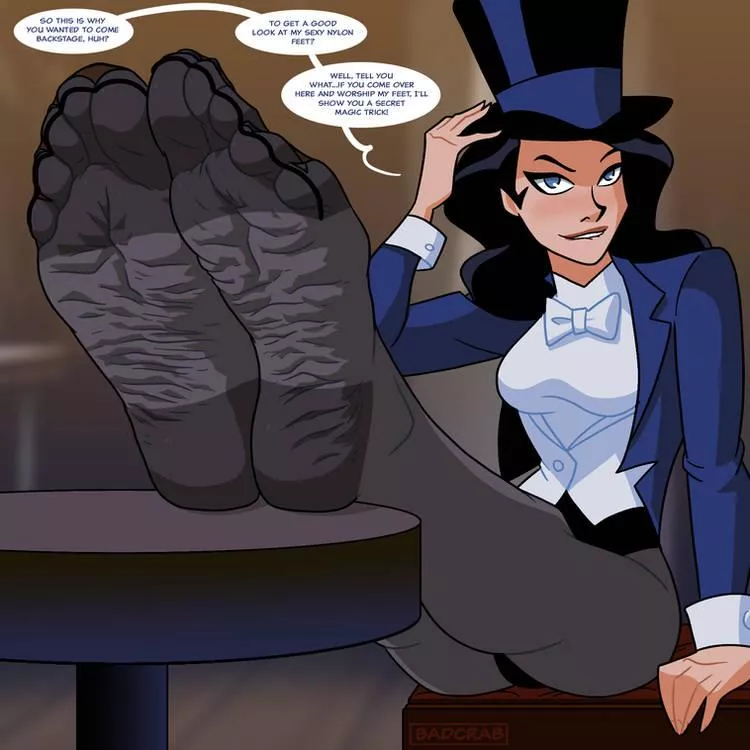 [Justice League Unlimited] Zatanna wants you to smell her feet after a long day (badcrab)